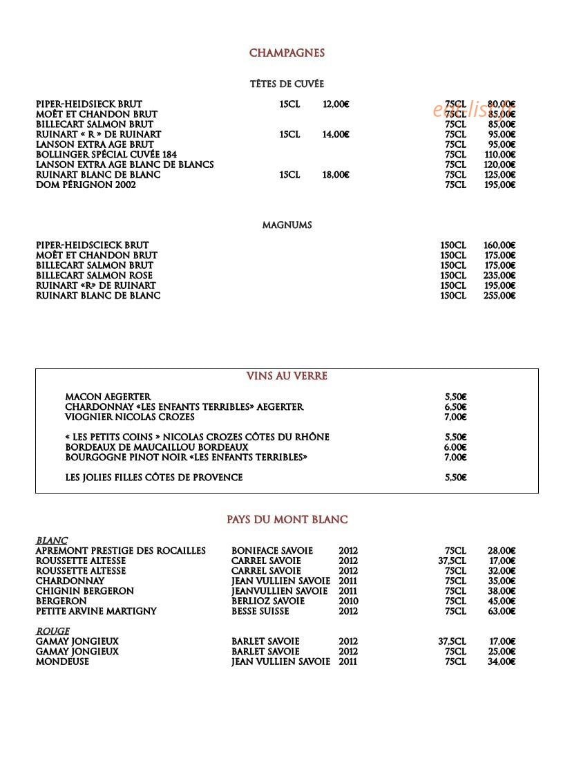 Chalet des Praz — carte page 5
