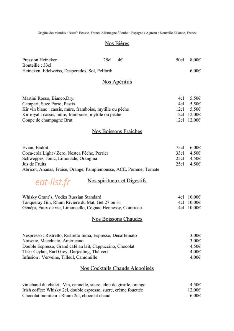Chalet des Praz — carte page 4