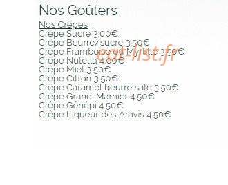 Chez Bruno — carte page 1