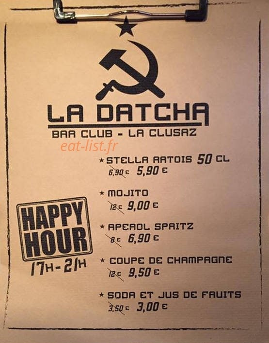 La Datcha — carte page 1