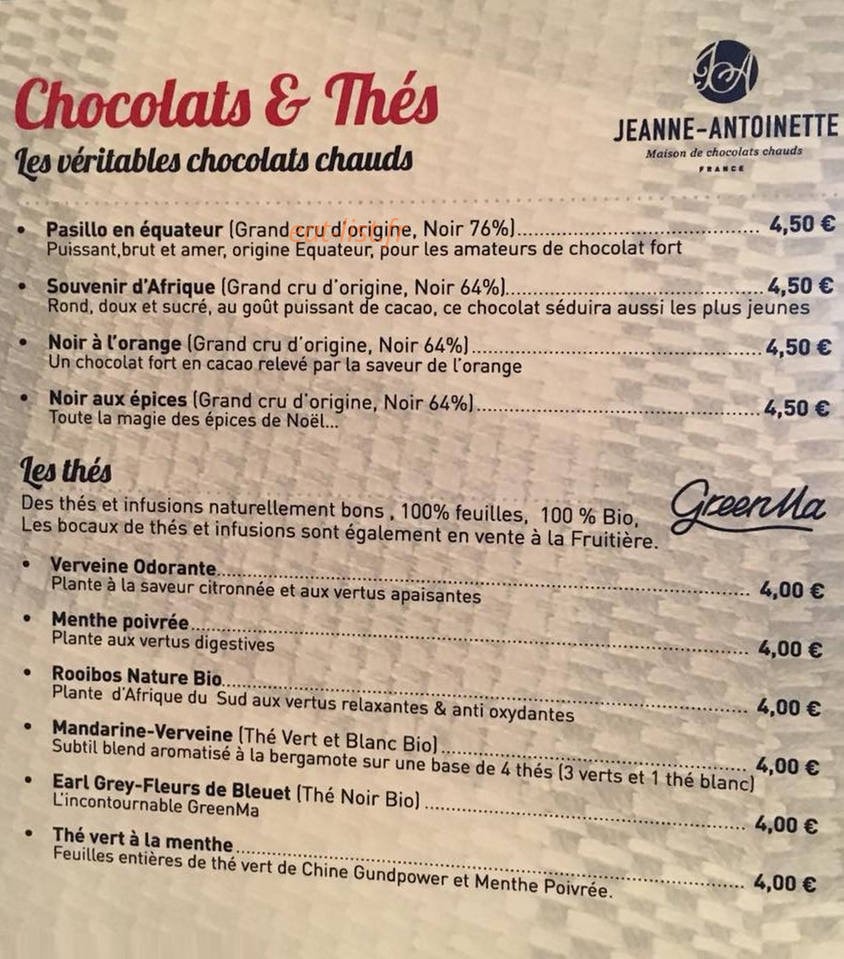 La Fruitière — carte page 3