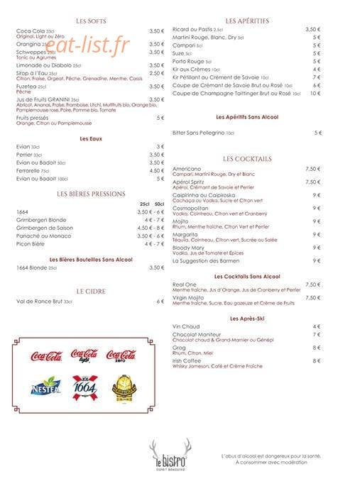 Le Bistro — carte page 8