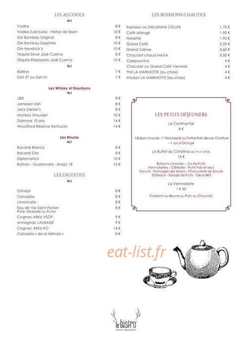 Le Bistro — carte page 9