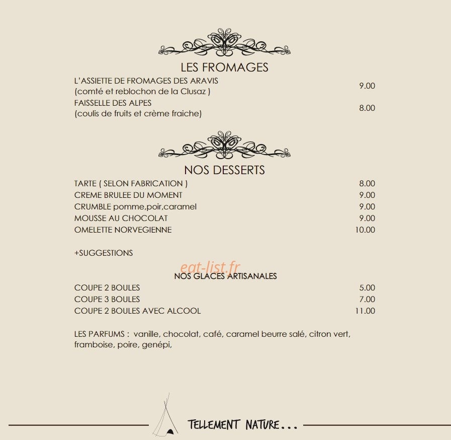Le Chalet du Lac — carte page 3