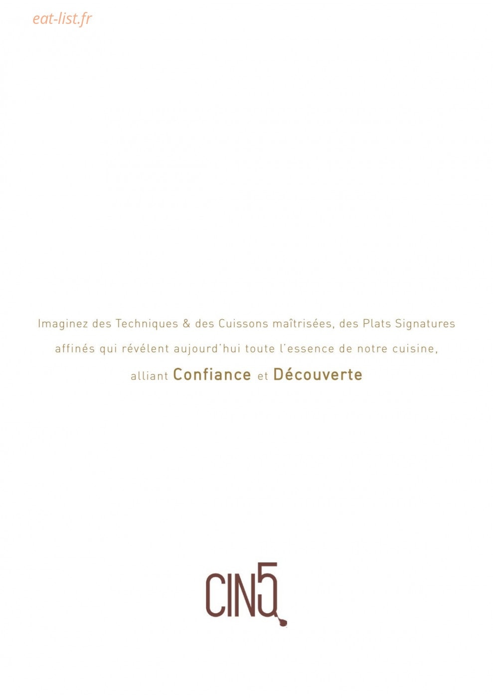Le Cinq — carte page 2