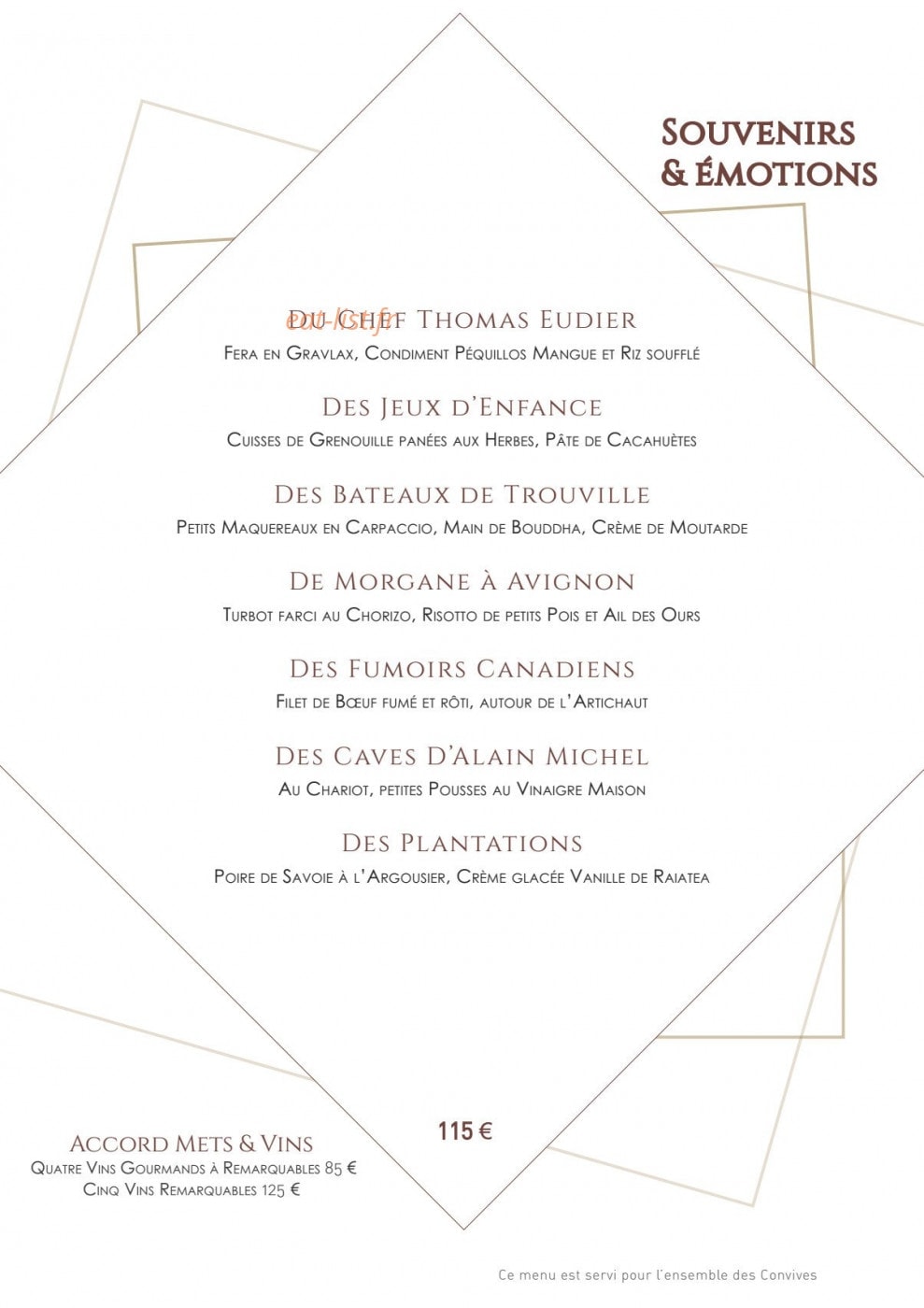 Le Cinq — carte page 5
