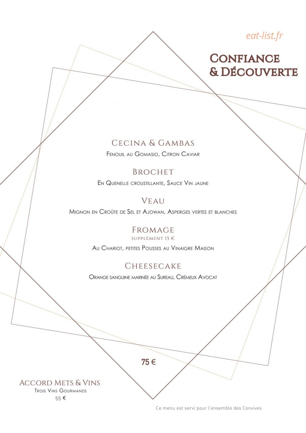 Le Cinq — carte page 3
