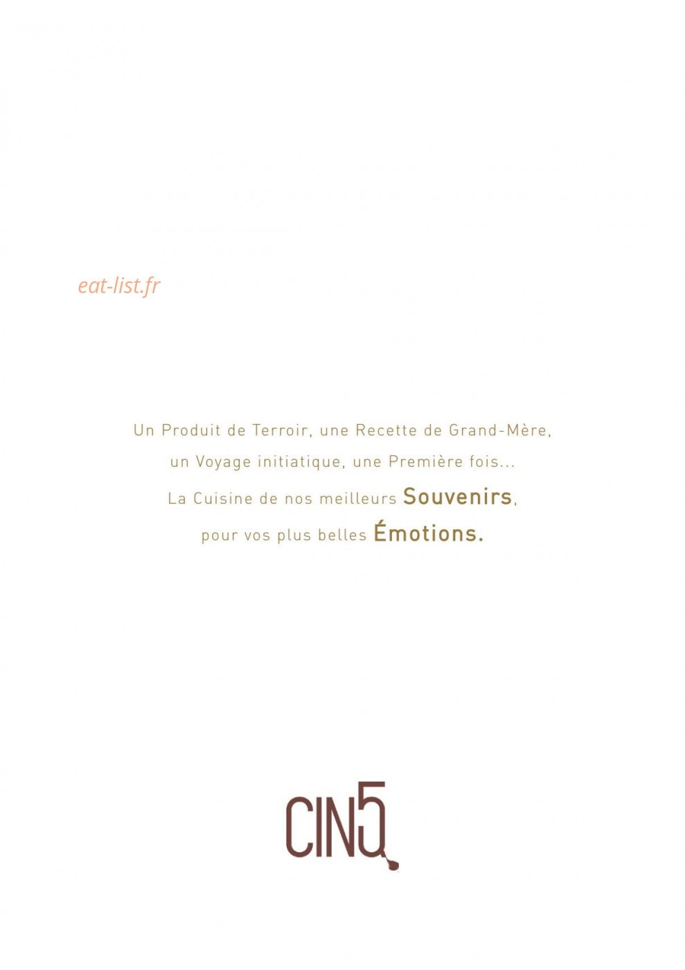 Le Cinq — carte page 4