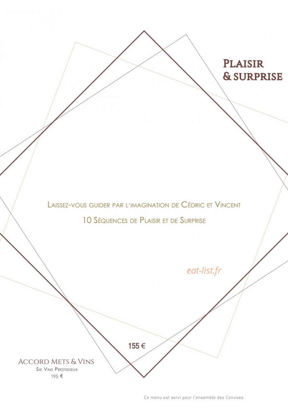 Le Cinq — carte page 7