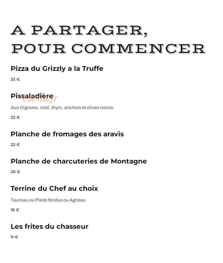 Le Grizzly — carte page 1