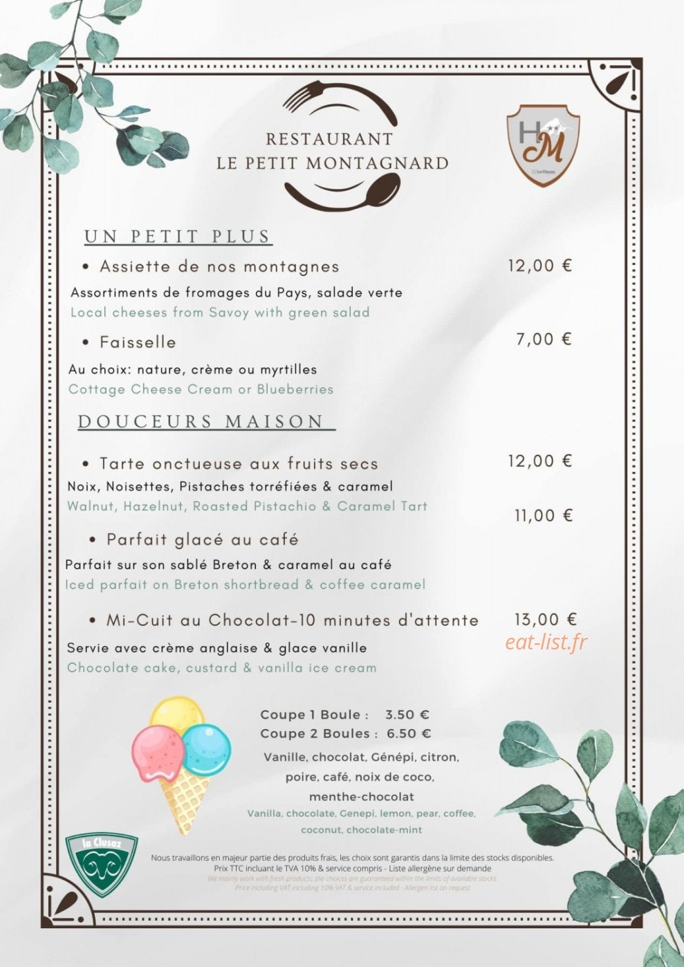 Le Petit Montagnard — carte page 4