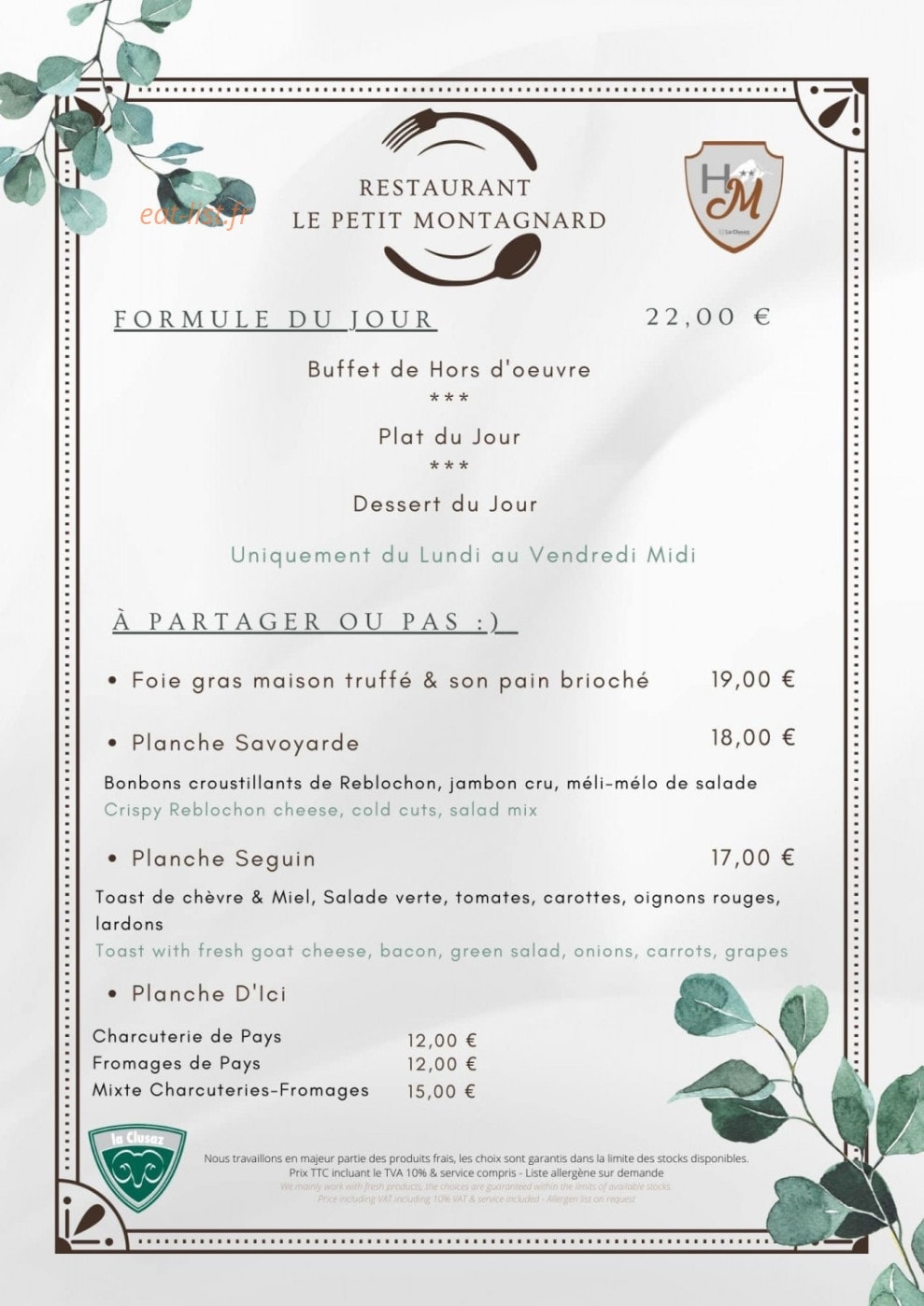 Le Petit Montagnard — carte page 3