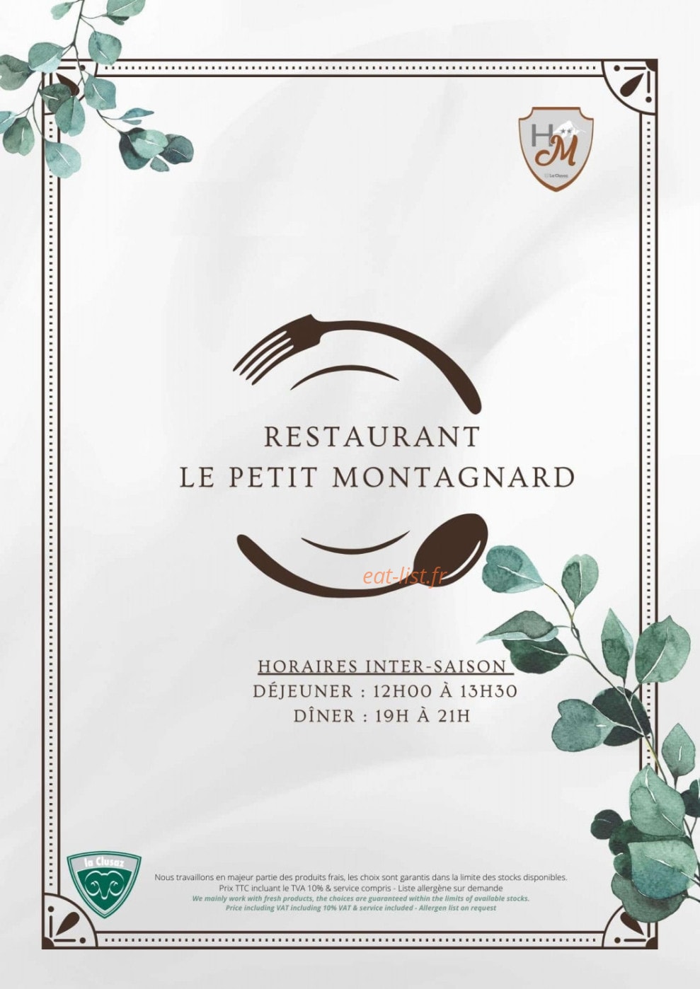 Le Petit Montagnard — carte page 1