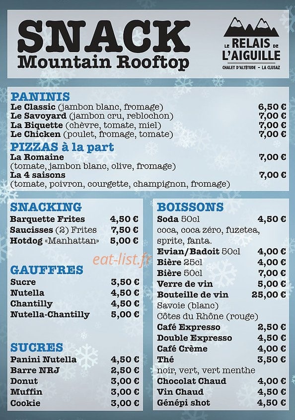 Le Relais De l'Aiguille — carte page 5