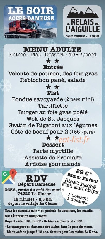 Le Relais De l'Aiguille — carte page 2
