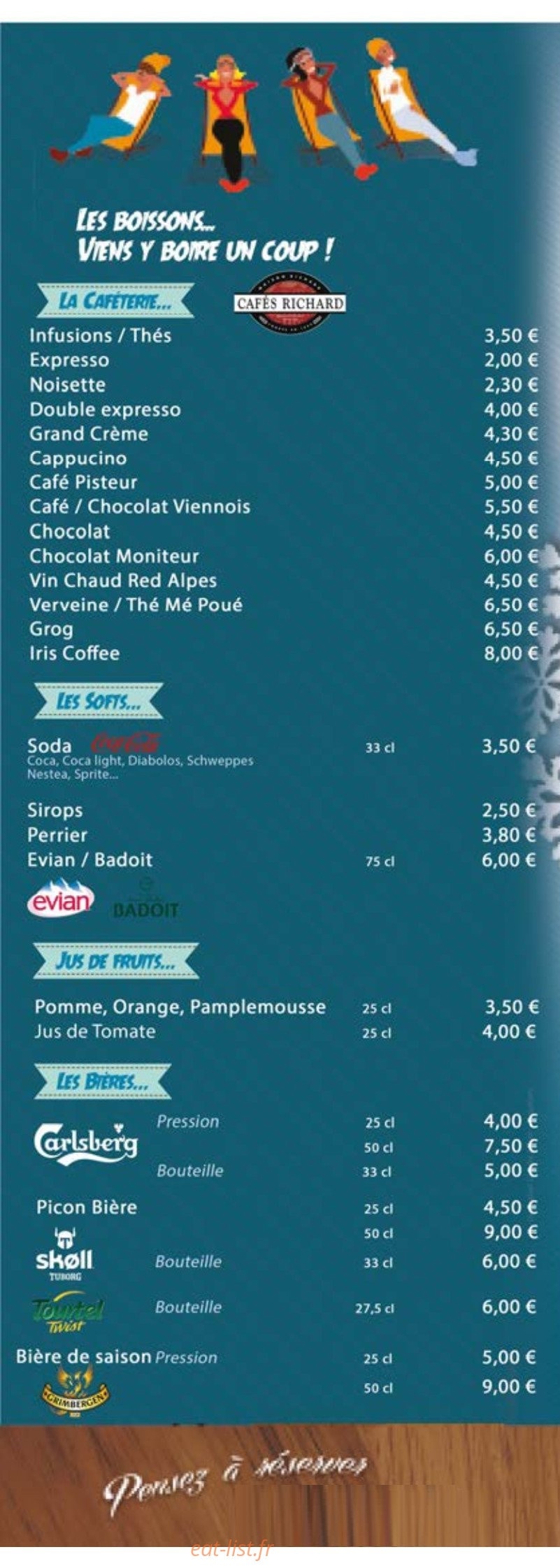 Le Télémark Café — carte page 3