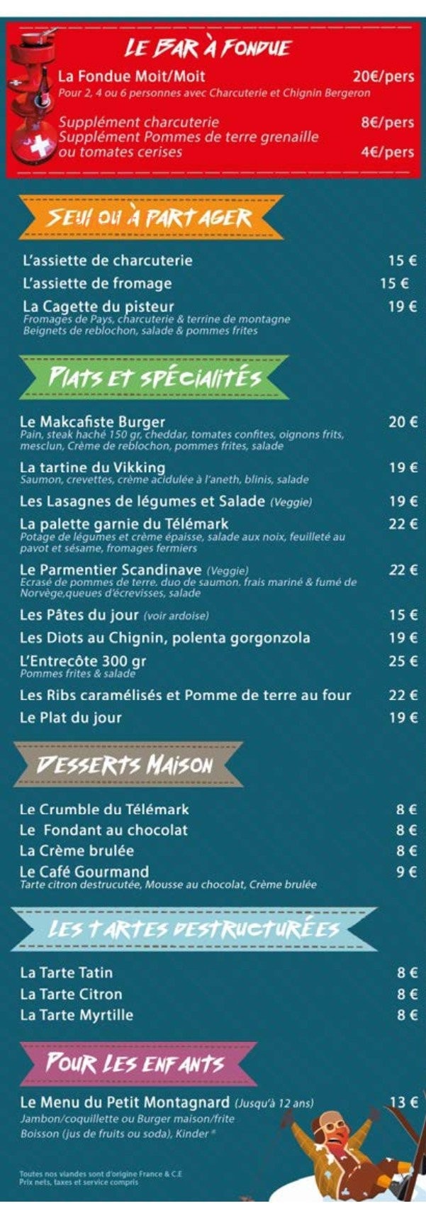 Le Télémark Café — carte page 2