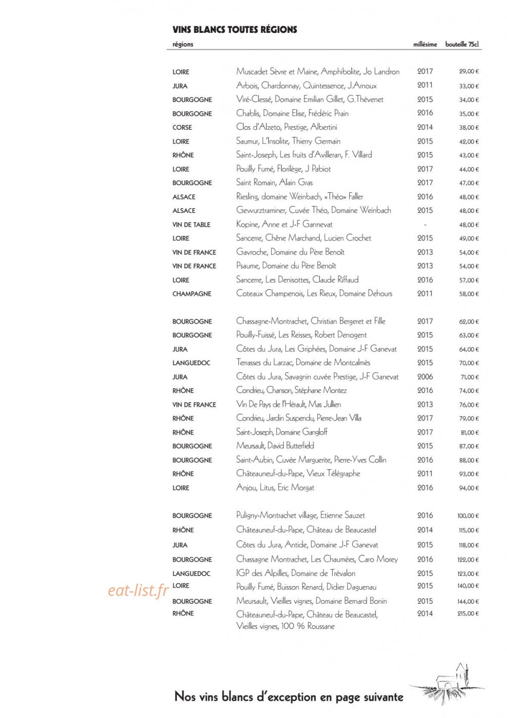 Le Vieux Chalet — carte page 9