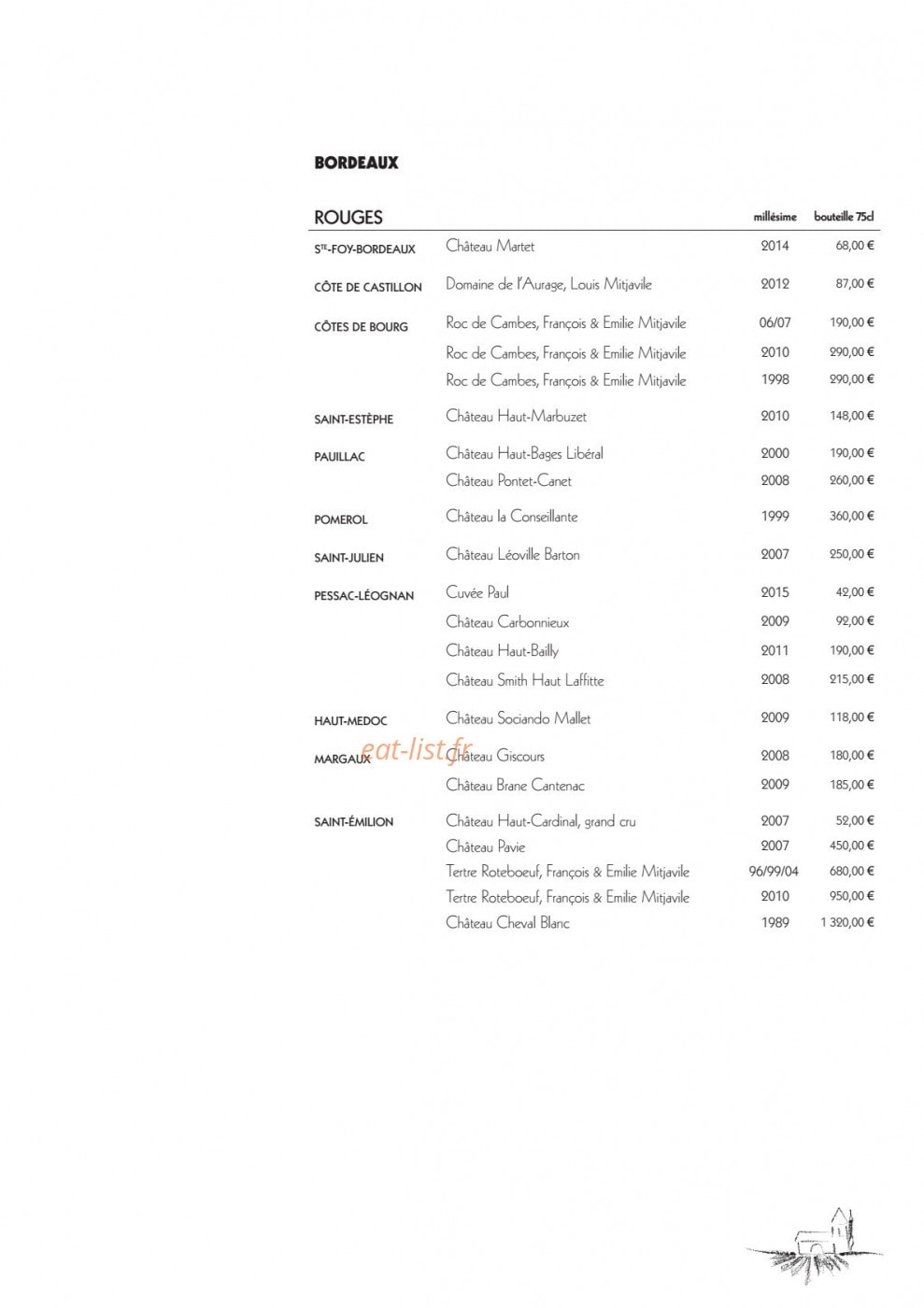 Le Vieux Chalet — carte page 12