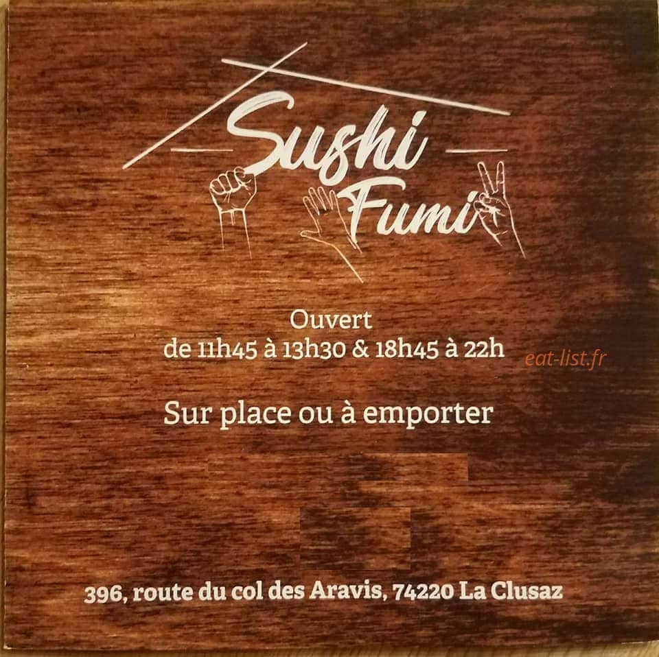 Carte et menu Sushi Fumi La Clusaz
