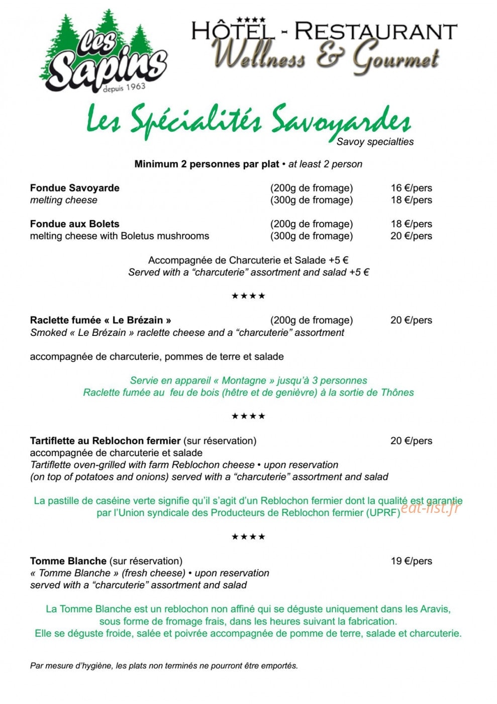Les Sapins — carte page 6