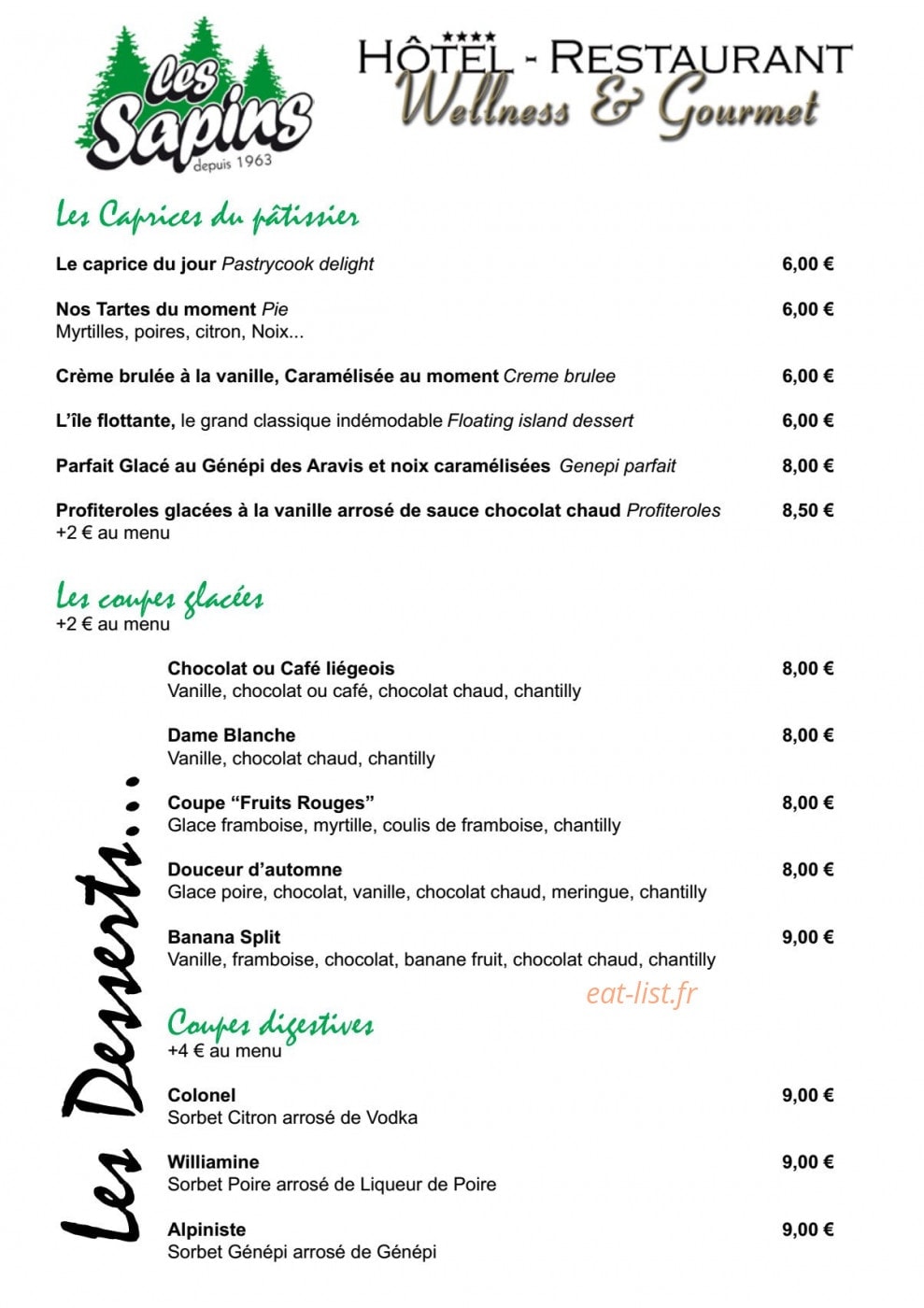 Les Sapins — carte page 8
