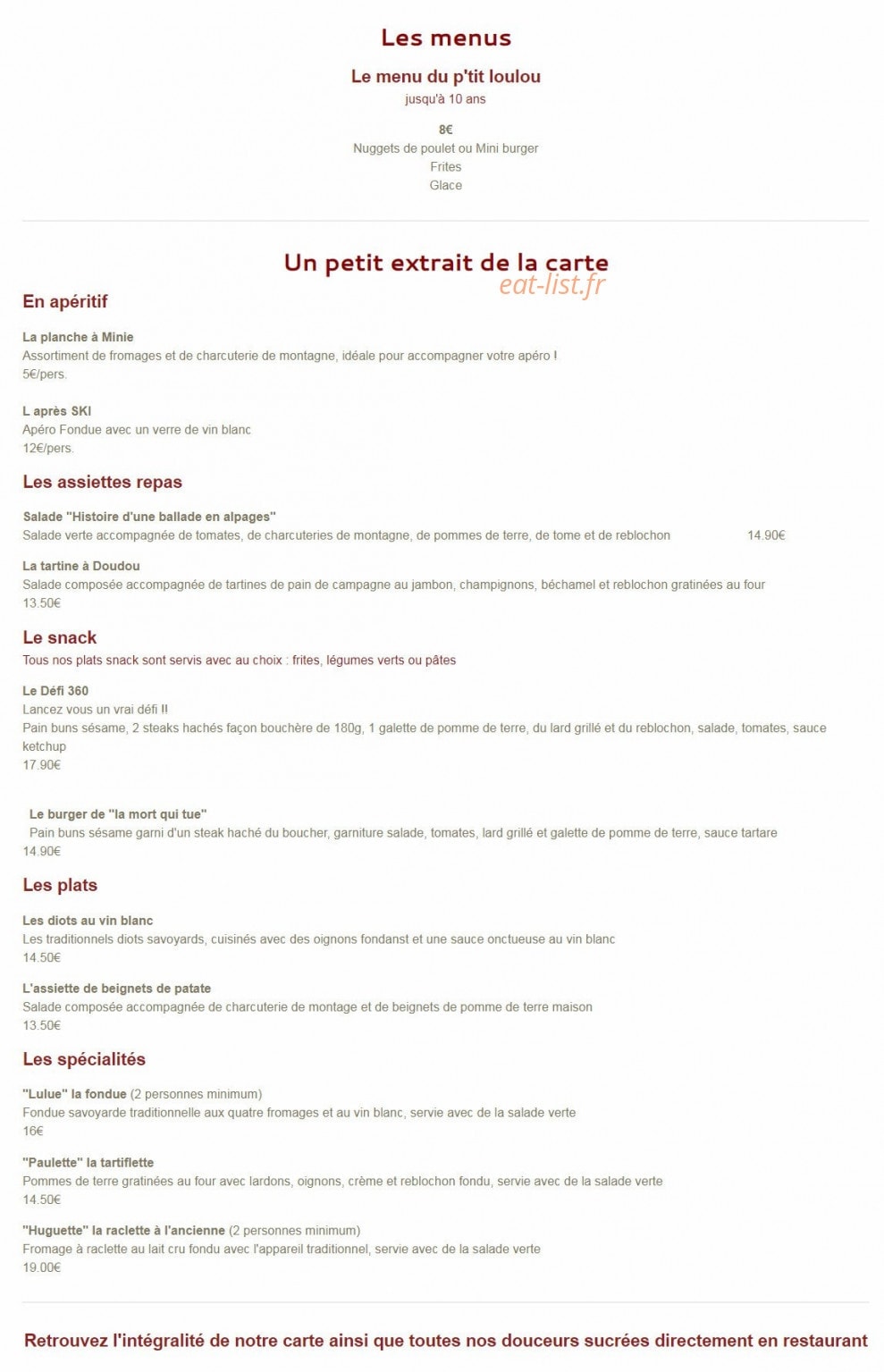 Top Marmotte — carte page 1
