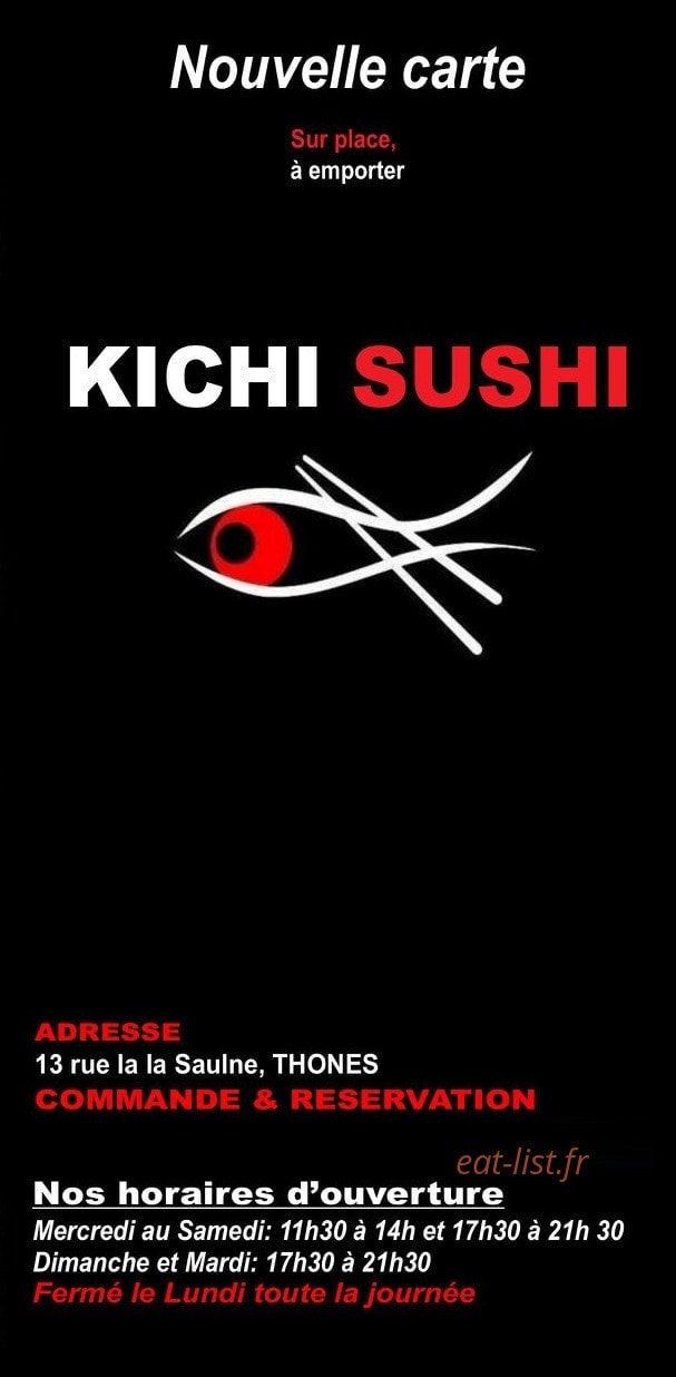 Kichi Sushi — carte page 1