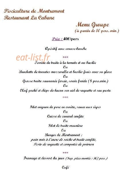 La Cabane — carte page 9