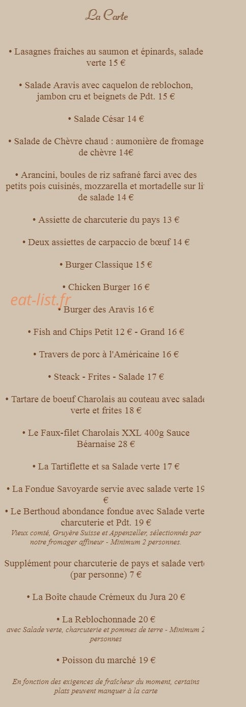 Le Kar' Pat' Ciao — carte page 1