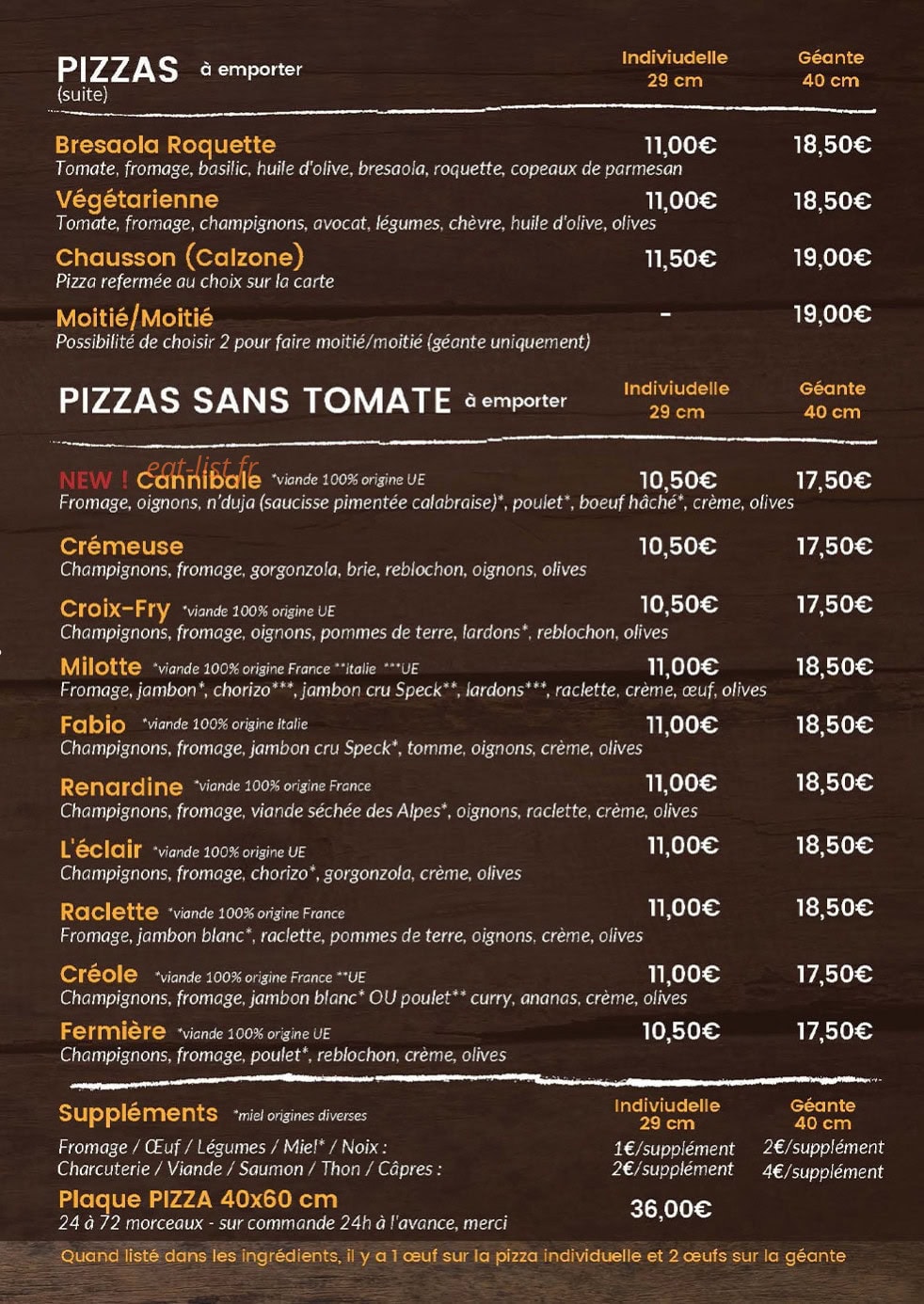 Pizza éclair — carte page 3
