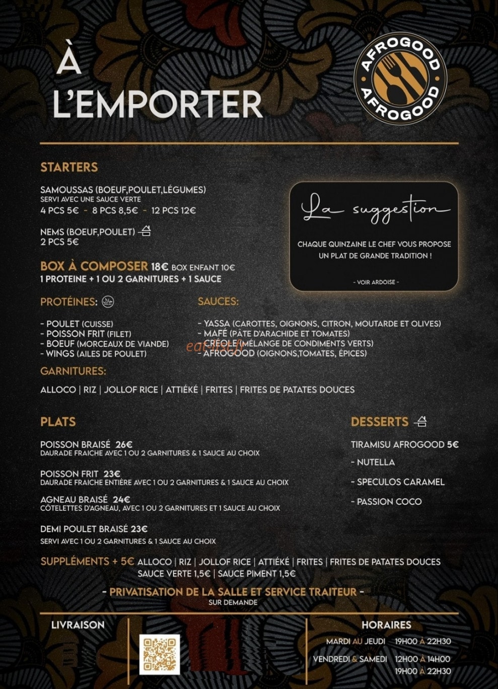Afrogood — carte page 1