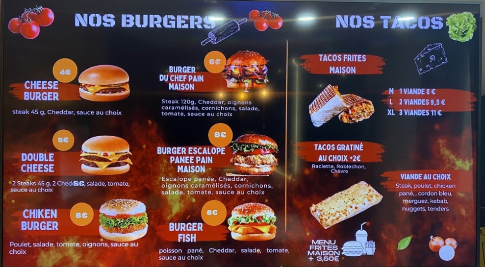 BiBi Food — carte page 1