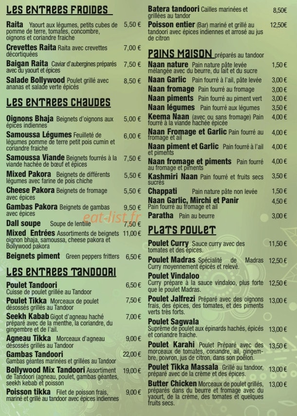 Bollywood — carte page 2