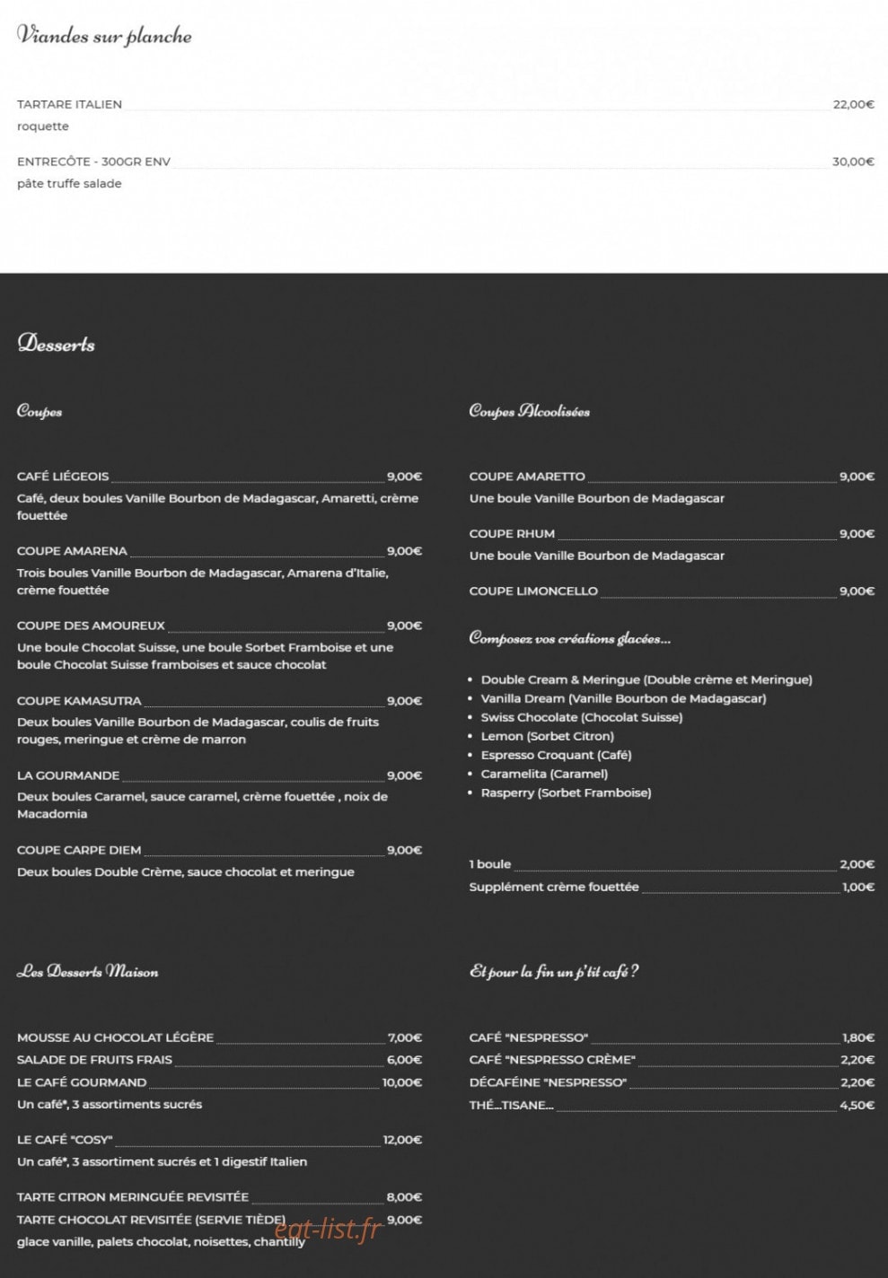Le Cosy 2.0 — carte page 4