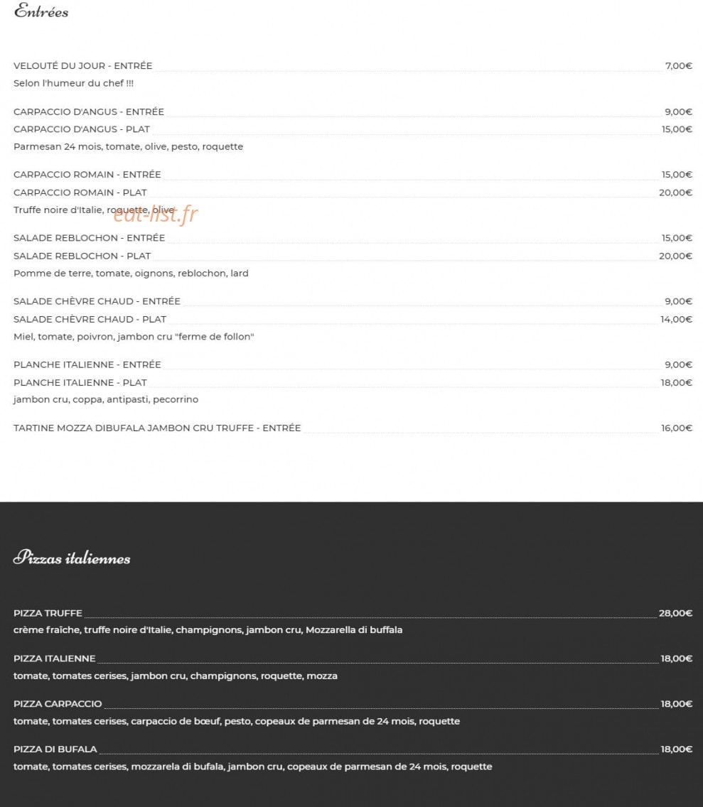Le Cosy 2.0 — carte page 1