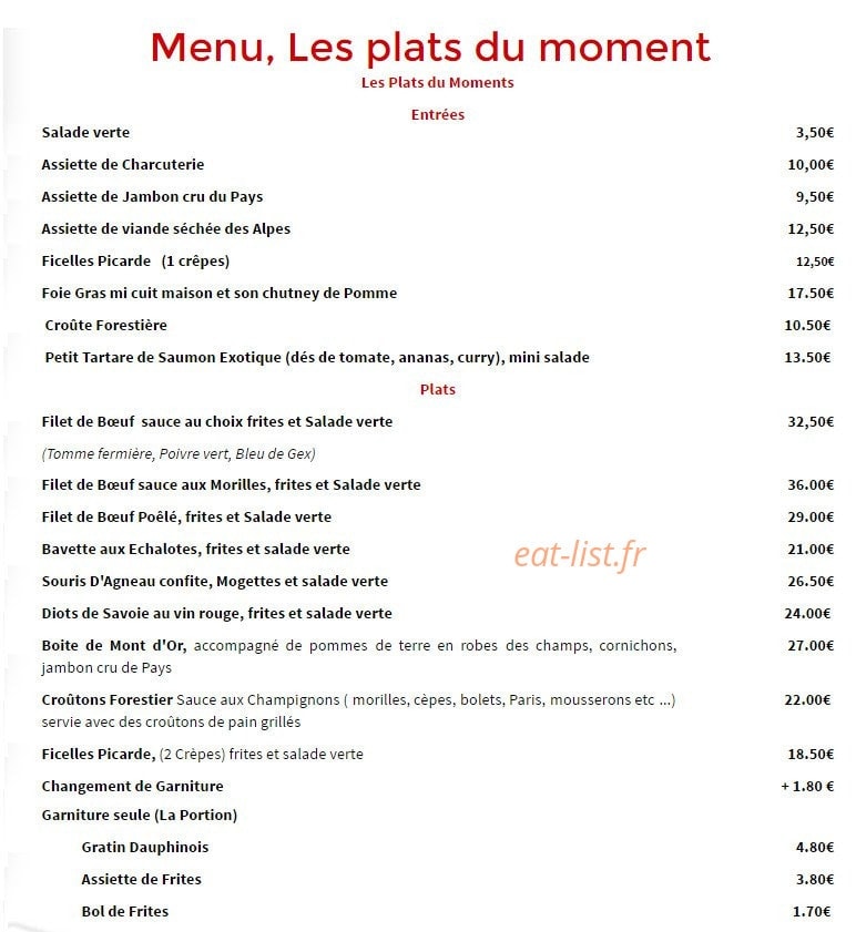 Restaurant l'Arvi — carte page 5
