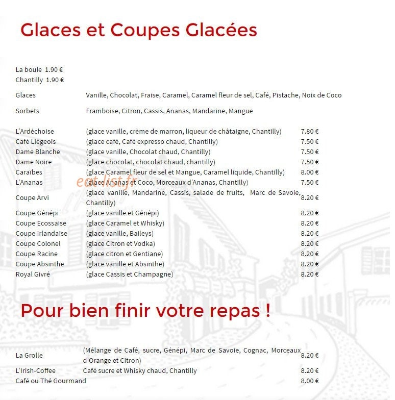 Restaurant l'Arvi — carte page 10