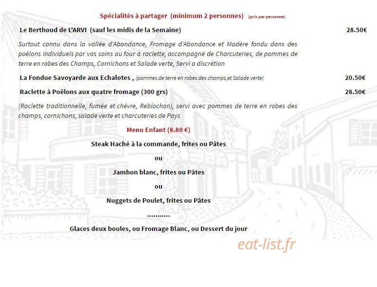 Restaurant l'Arvi — carte page 6