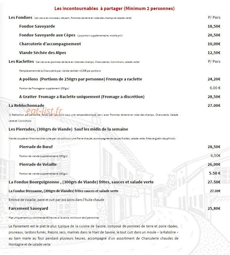 Restaurant l'Arvi — carte page 4