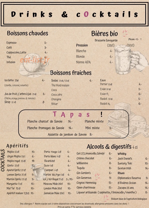 Open BistrOt — carte page 2