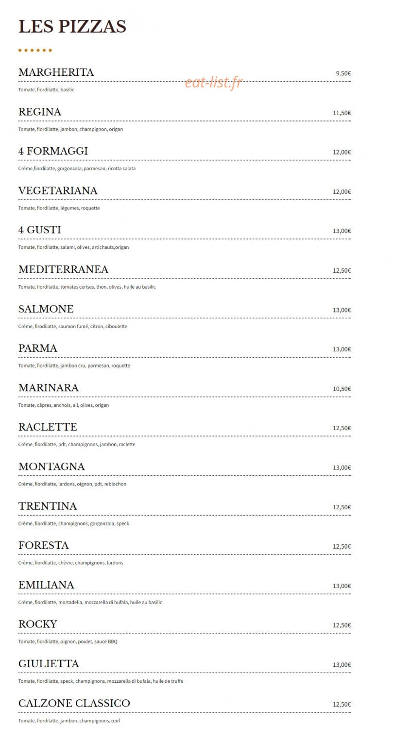 Mangio pizza — carte page 1