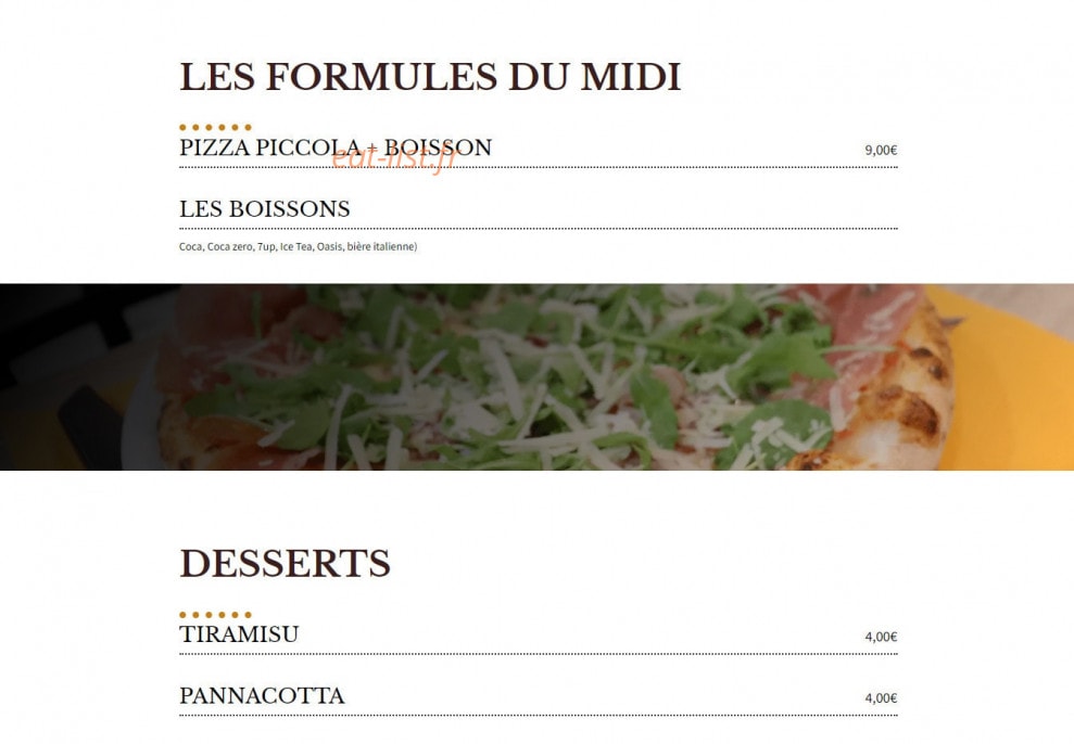 Mangio pizza — carte page 3