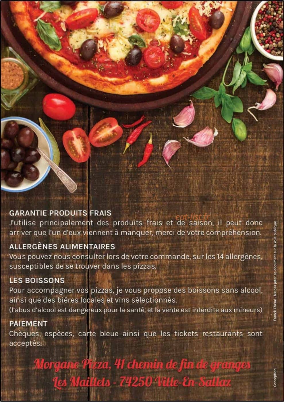 Morgane Pizza — carte page 4