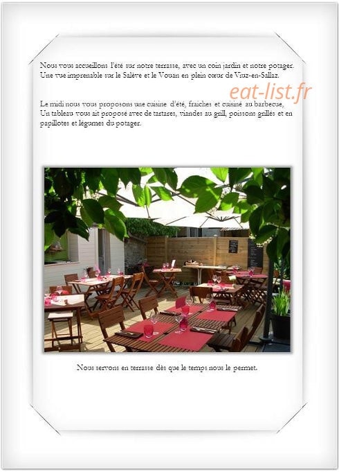 La Table d'Emilie — carte page 8