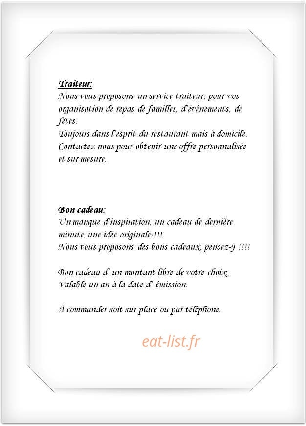 La Table d'Emilie — carte page 5