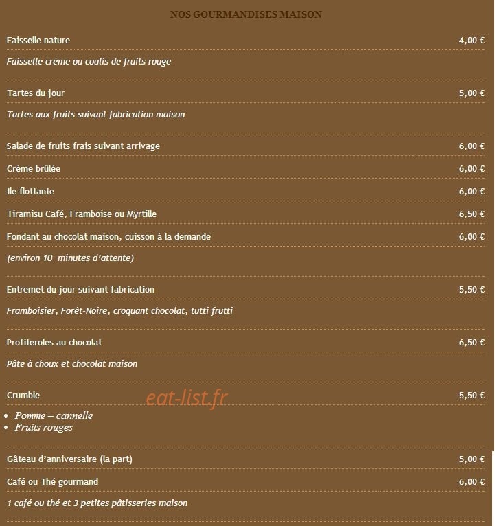 Carte et menu de Restaurant Le Vieil Atelier à Viuz en Sallaz — page 7