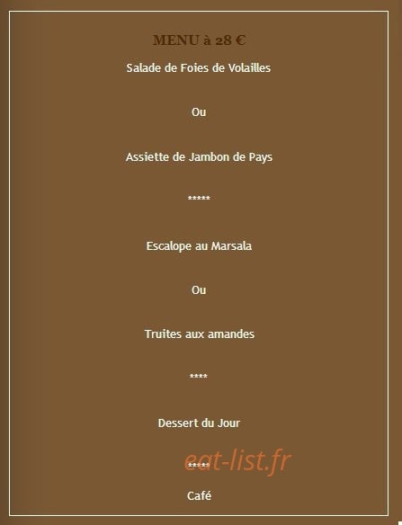 Carte et menu de Restaurant Le Vieil Atelier à Viuz en Sallaz — page 12