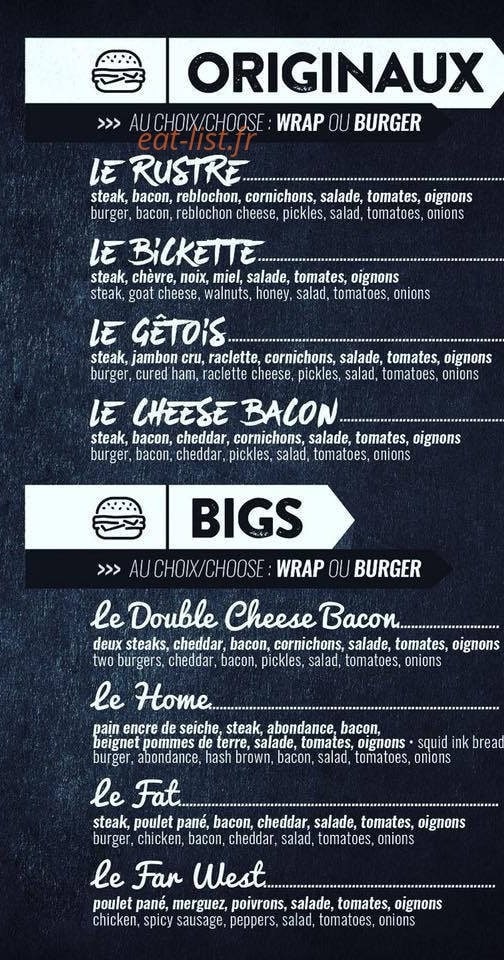 Home Burgers — carte page 3