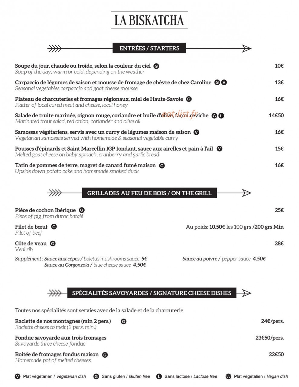La Biskatcha — carte page 1